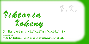 viktoria kokeny business card